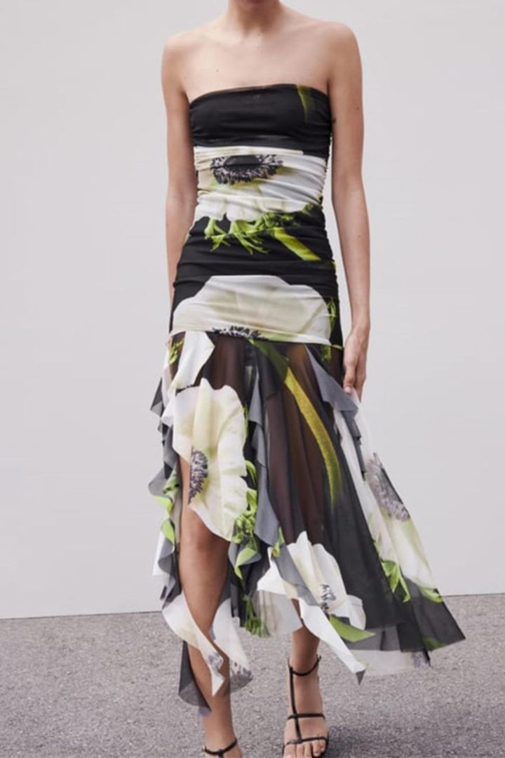 Picture of Strapless Midi Dress