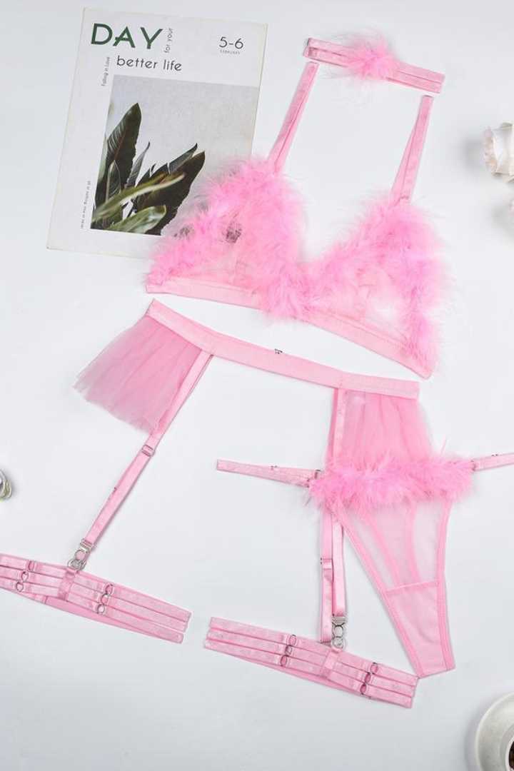 Picture of Three-Piece Lingerie Set - Pink