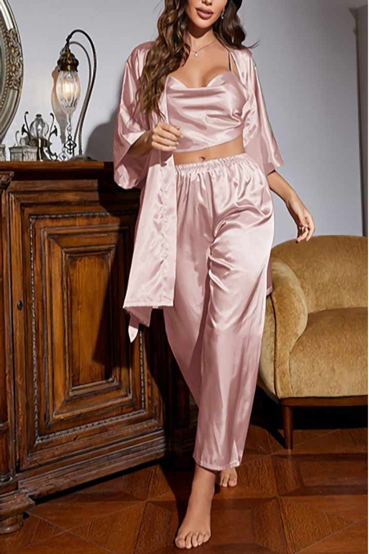 Picture of Satin Three-Piece Set - Pink