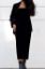 صورة Velvet Blazer & Dress Set - Black