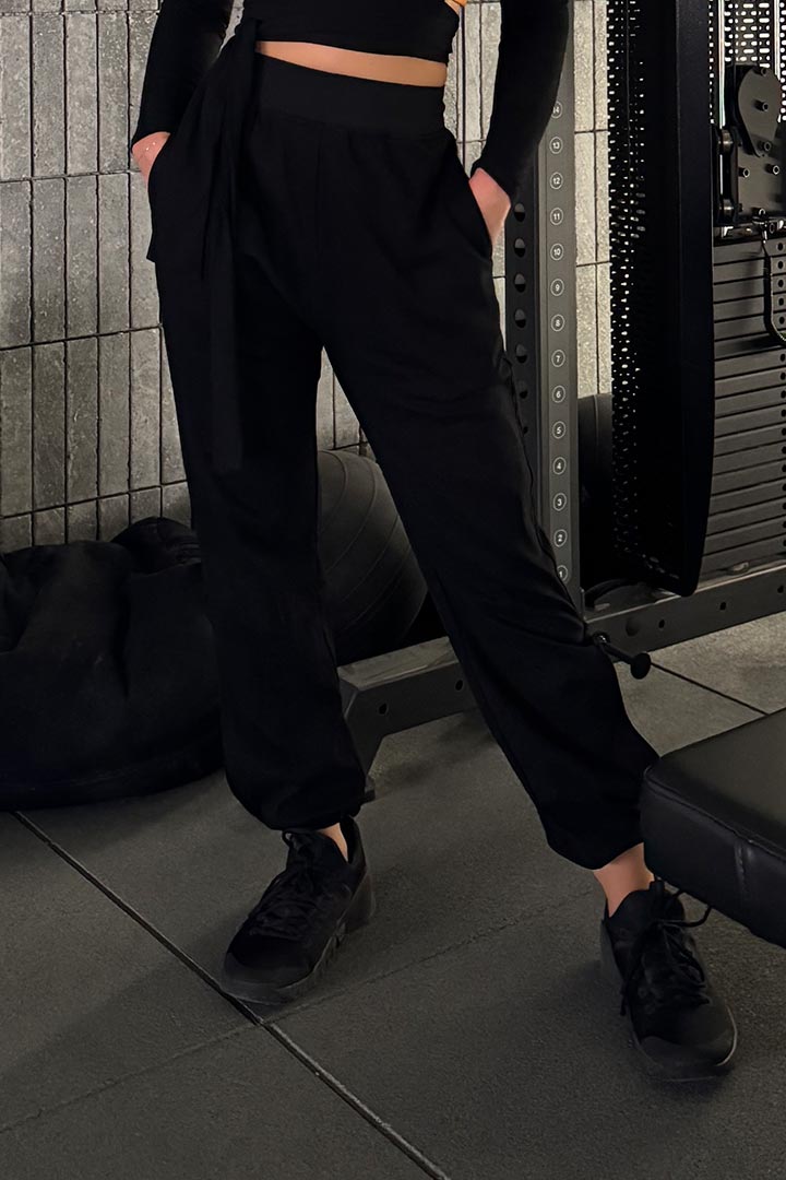 Picture of Slit Joggers - Black