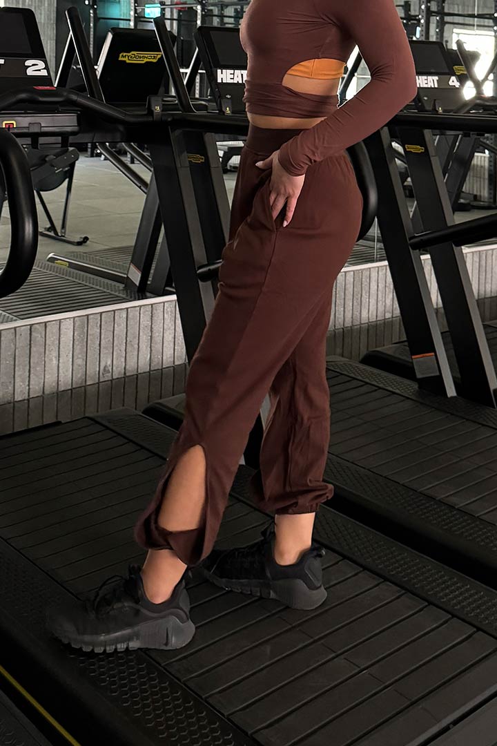 Picture of Slit Joggers - Brown